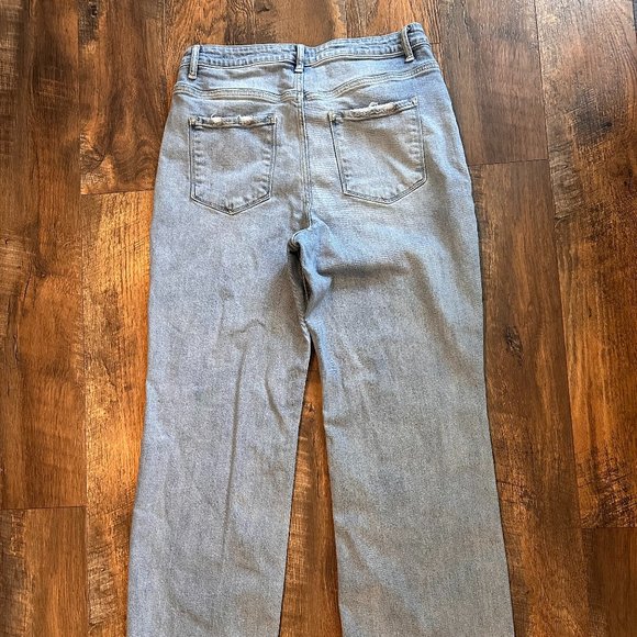 Flying Monkey High Rise Stretch Flare Leg Casual Dreaming Hill Denim Basic - Picture 5 of 9